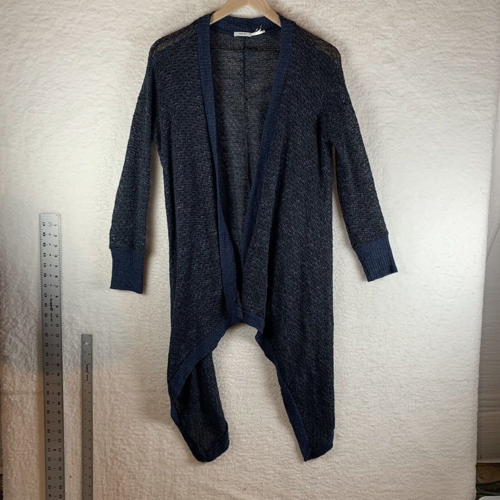 Kimchi Blue Cardigan Sweater Women Medium Navy Knitted Stretch‎ Open Front 7726